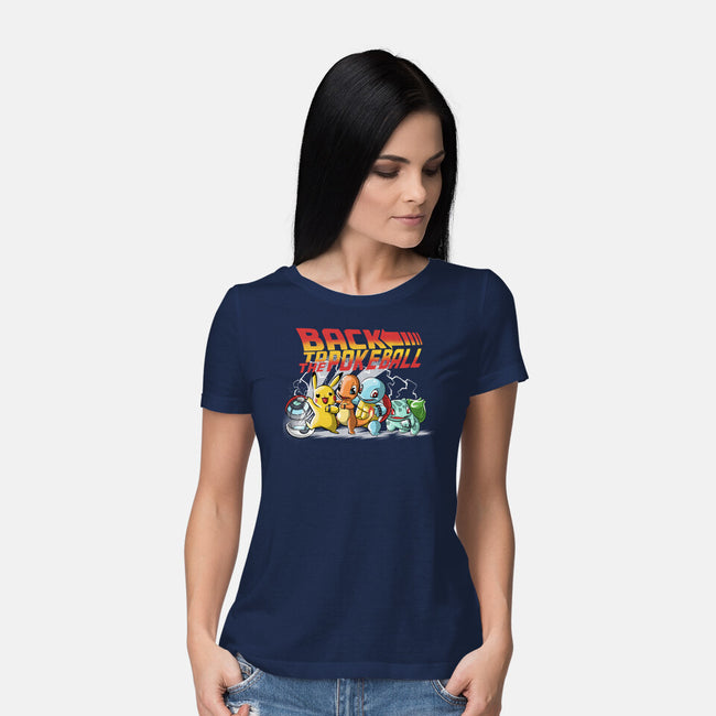 Back To The Pokeball-Womens-Basic-Tee-zascanauta