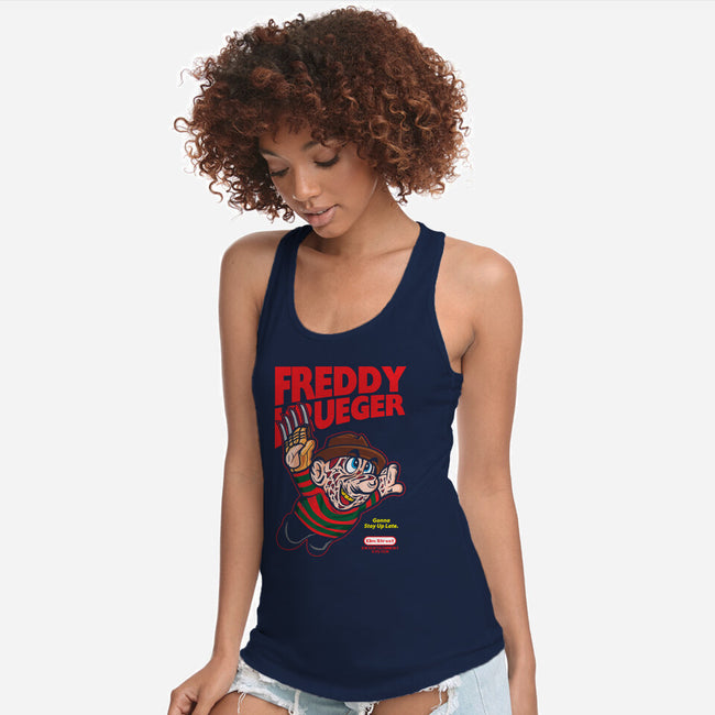 Super Freddy-Womens-Racerback-Tank-arace