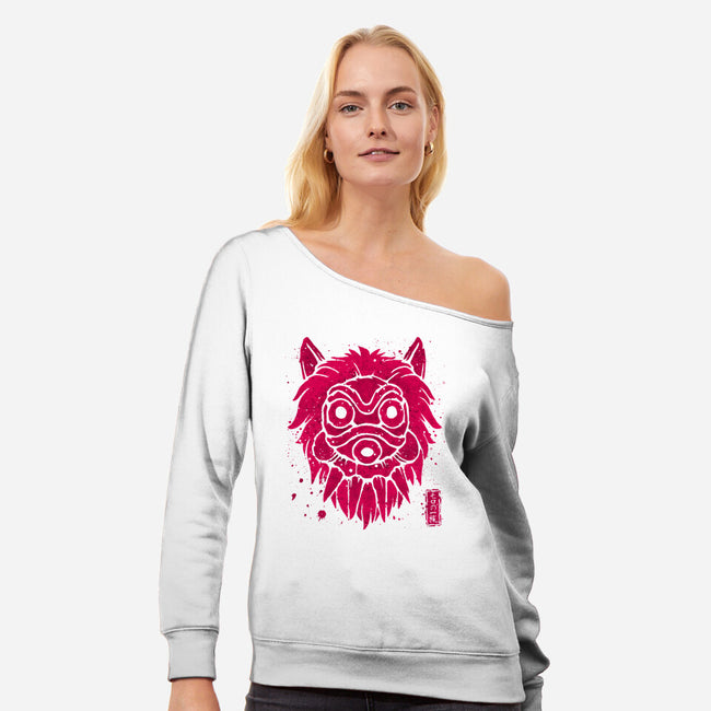 Wolf Clan-Womens-Off Shoulder-Sweatshirt-teesgeex