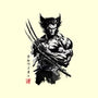 Mutant Samurai Sumi-e-None-Fleece-Blanket-DrMonekers