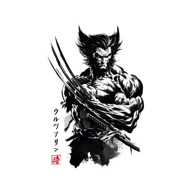 Mutant Samurai Sumi-e-None-Beach-Towel-DrMonekers