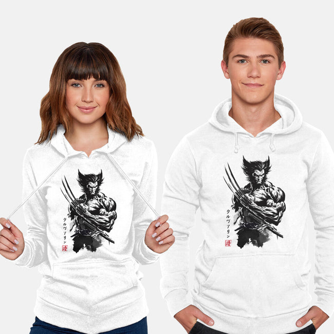 Mutant Samurai Sumi-e-Unisex-Pullover-Sweatshirt-DrMonekers