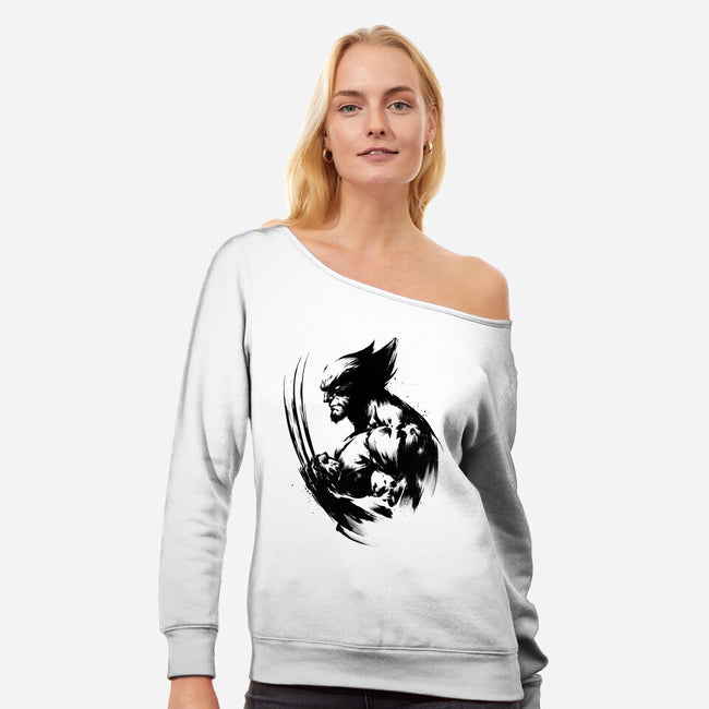 Mutant Inked-Womens-Off Shoulder-Sweatshirt-DrMonekers