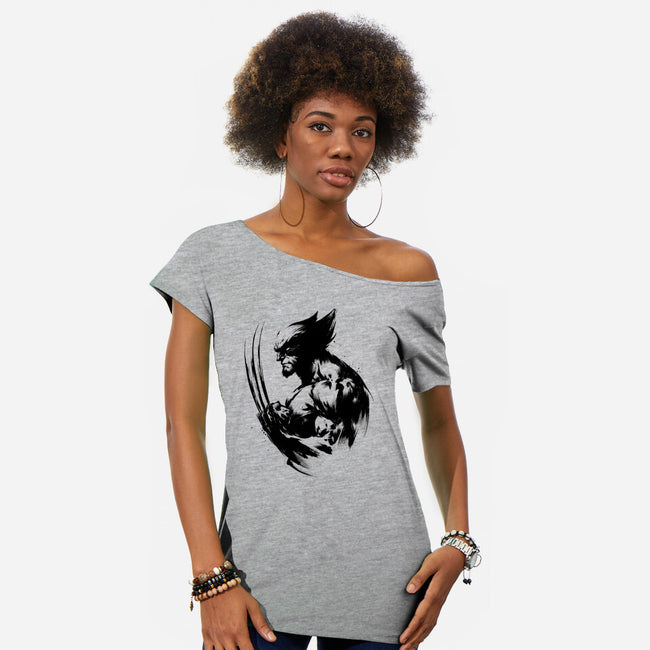 Mutant Inked-Womens-Off Shoulder-Tee-DrMonekers