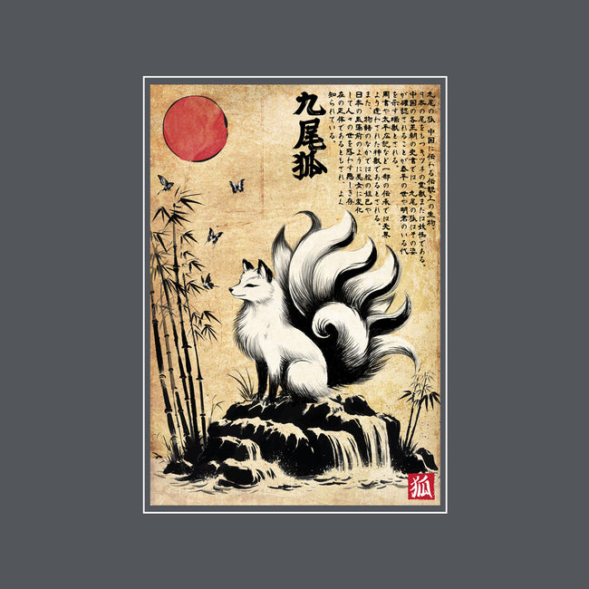 Kitsune Woodblock-None-Glossy-Sticker-DrMonekers