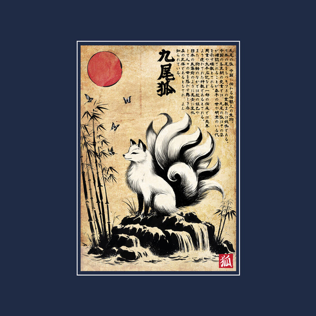 Kitsune Woodblock-None-Stretched-Canvas-DrMonekers