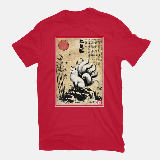 Kitsune Woodblock-Mens-Basic-Tee-DrMonekers