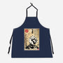 Kitsune Woodblock-Unisex-Kitchen-Apron-DrMonekers