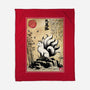 Kitsune Woodblock-None-Fleece-Blanket-DrMonekers