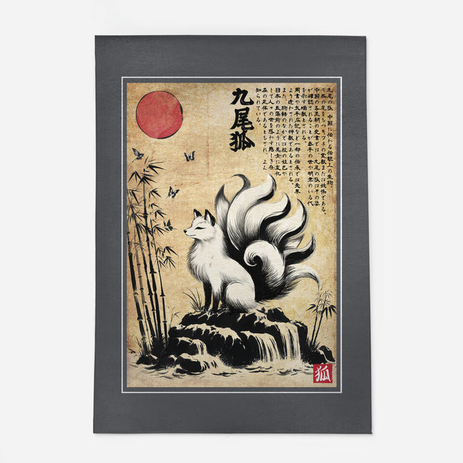 Kitsune Woodblock-None-Indoor-Rug-DrMonekers