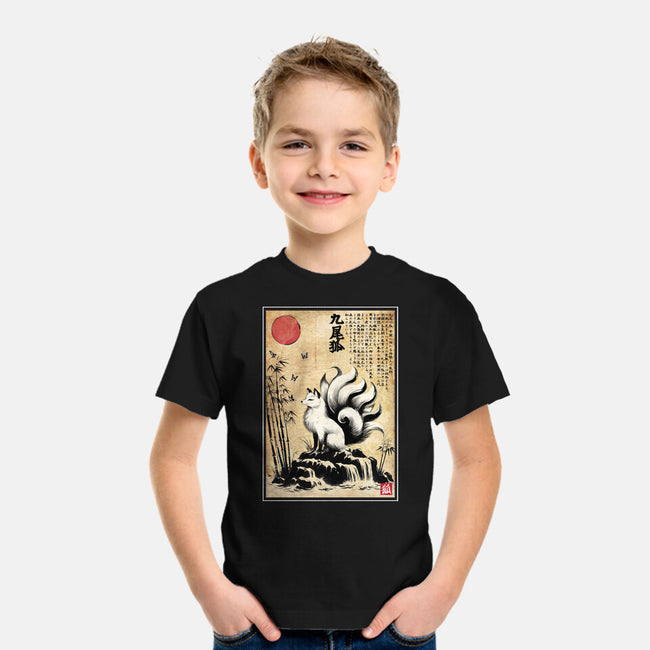 Kitsune Woodblock-Youth-Basic-Tee-DrMonekers