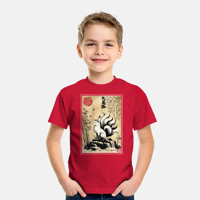 Kitsune Woodblock-Youth-Basic-Tee-DrMonekers