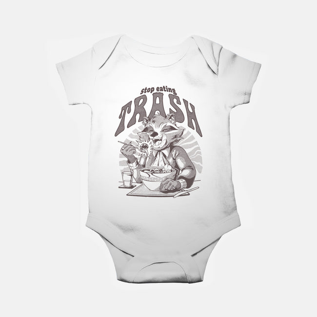 Stop Eating Trash-Baby-Basic-Onesie-Gazo1a