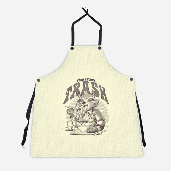 Stop Eating Trash-Unisex-Kitchen-Apron-Gazo1a