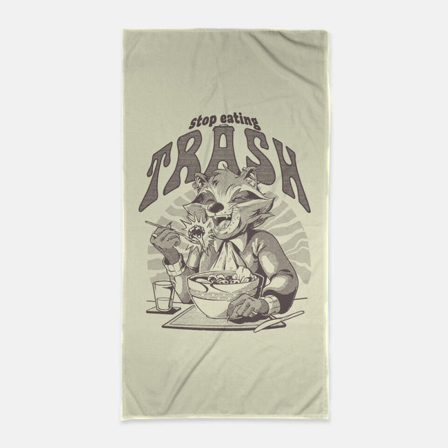 Stop Eating Trash-None-Beach-Towel-Gazo1a