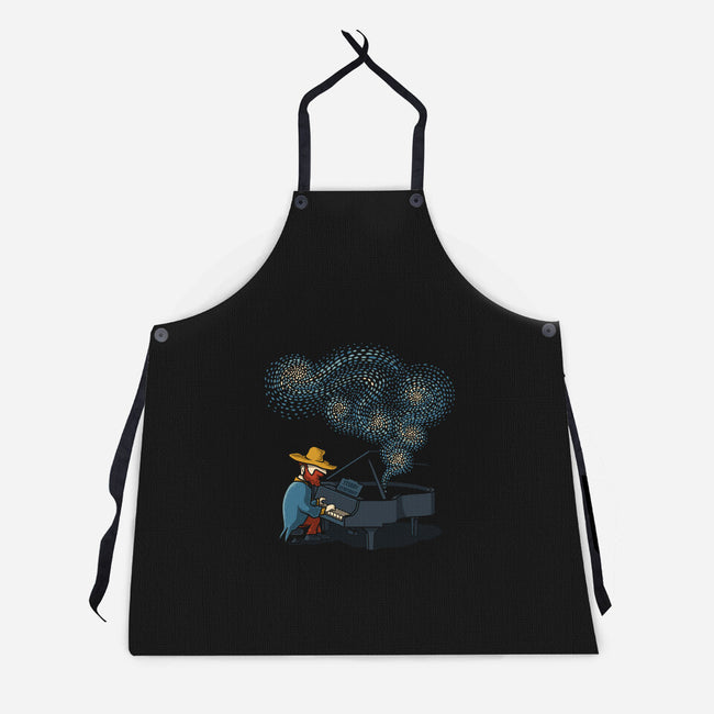 Starry Symphony-Unisex-Kitchen-Apron-erion_designs