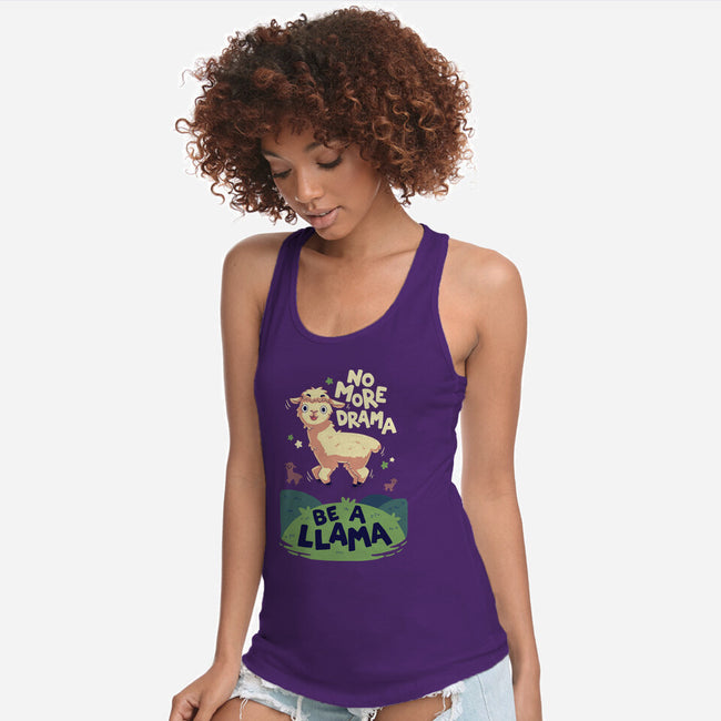 No More Drama-Womens-Racerback-Tank-Geekydog