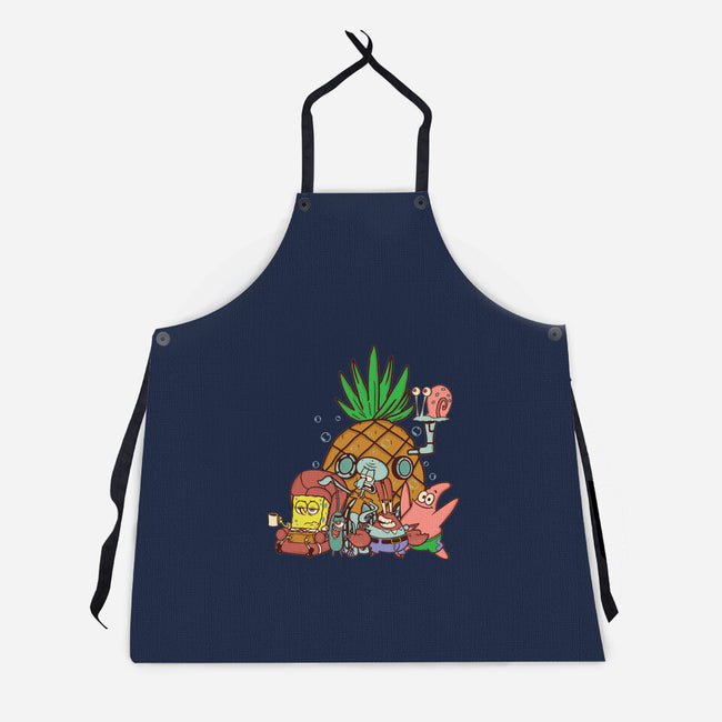 Spongebob's House-Unisex-Kitchen-Apron-turborat14