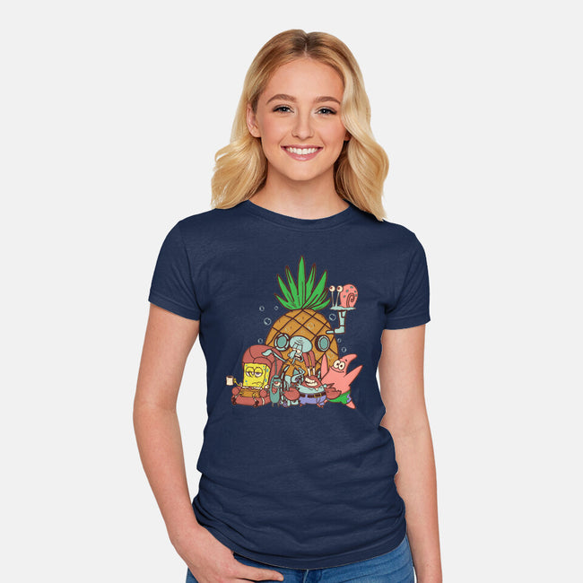 Spongebob's House-Womens-Fitted-Tee-turborat14