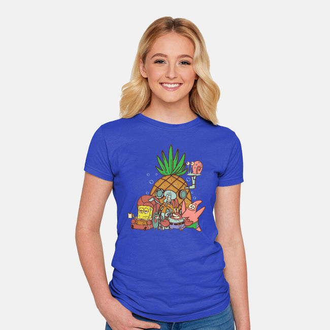 Spongebob's House-Womens-Fitted-Tee-turborat14