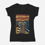 The Scream-Womens-V-Neck-Tee-Thiago Correa