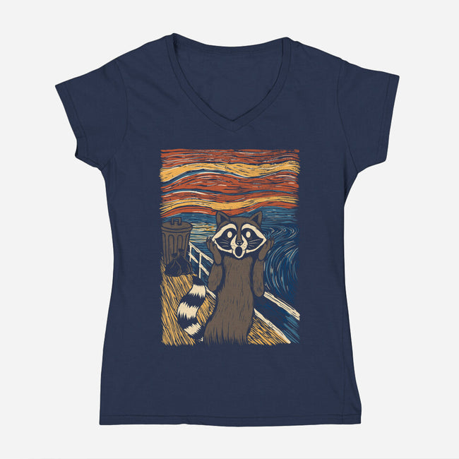 The Scream-Womens-V-Neck-Tee-Thiago Correa