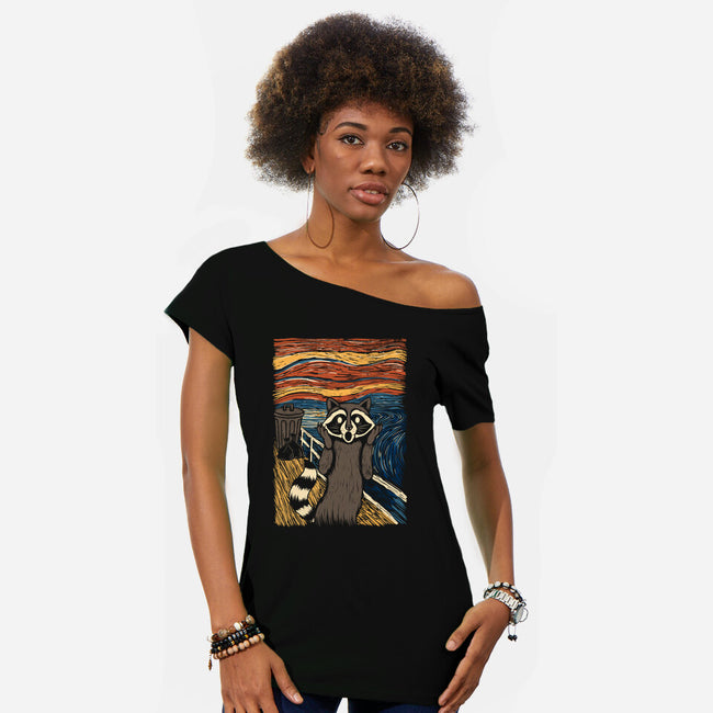 The Scream-Womens-Off Shoulder-Tee-Thiago Correa