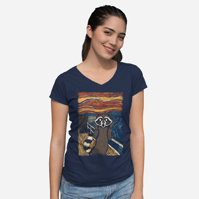 The Scream-Womens-V-Neck-Tee-Thiago Correa