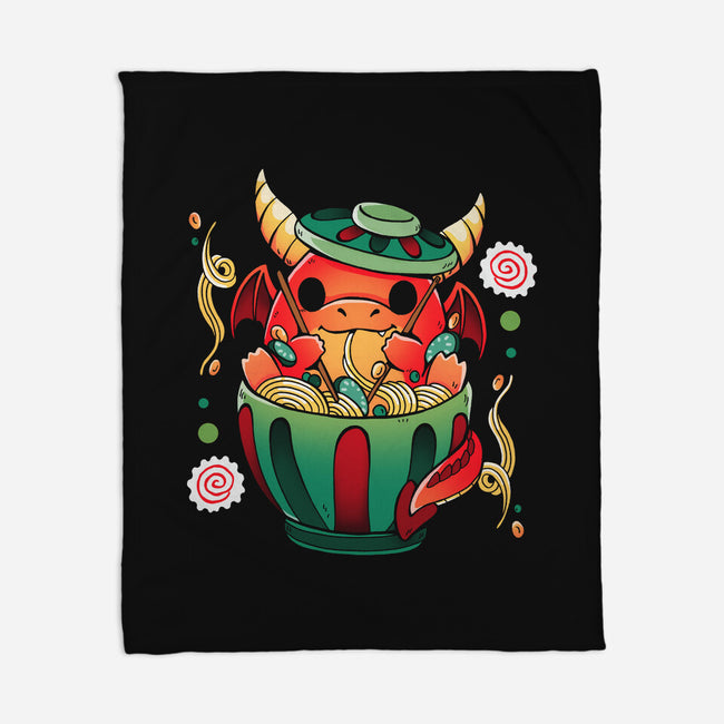 Ramen Noodles Dragon-None-Fleece-Blanket-Vallina84