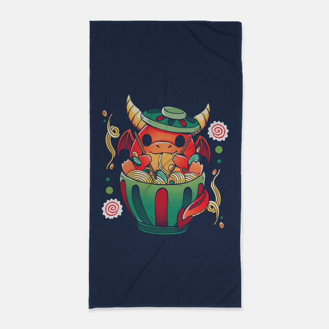 Ramen Noodles Dragon-None-Beach-Towel-Vallina84