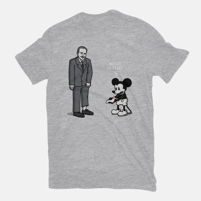 Mickey Is Free-Womens-Fitted-Tee-Raffiti