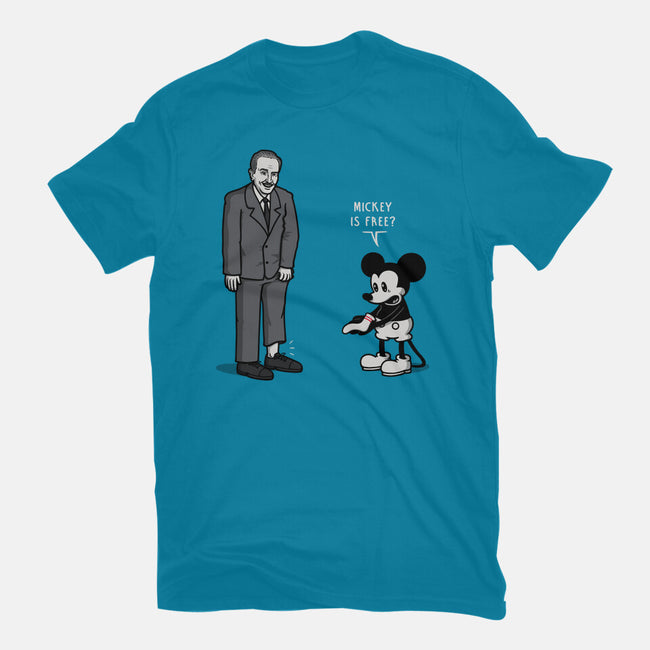 Mickey Is Free-Womens-Fitted-Tee-Raffiti