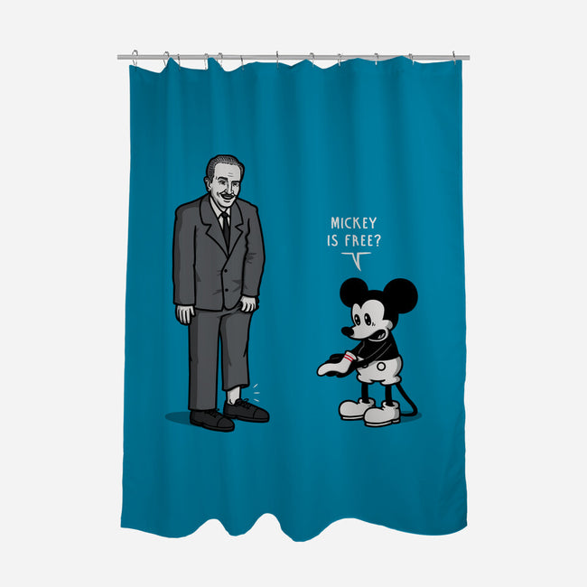 Mickey Is Free-None-Polyester-Shower Curtain-Raffiti