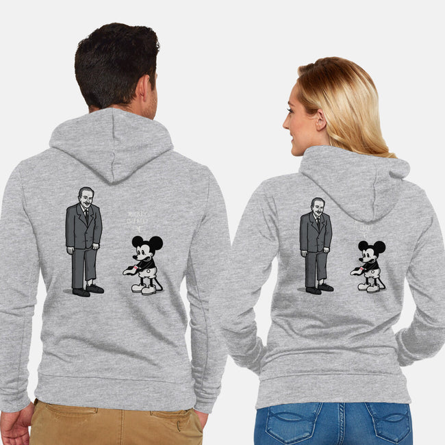 Mickey Is Free-Unisex-Zip-Up-Sweatshirt-Raffiti