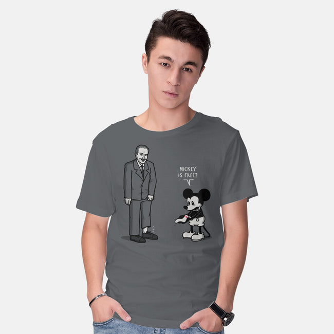 Mickey Is Free-Mens-Basic-Tee-Raffiti