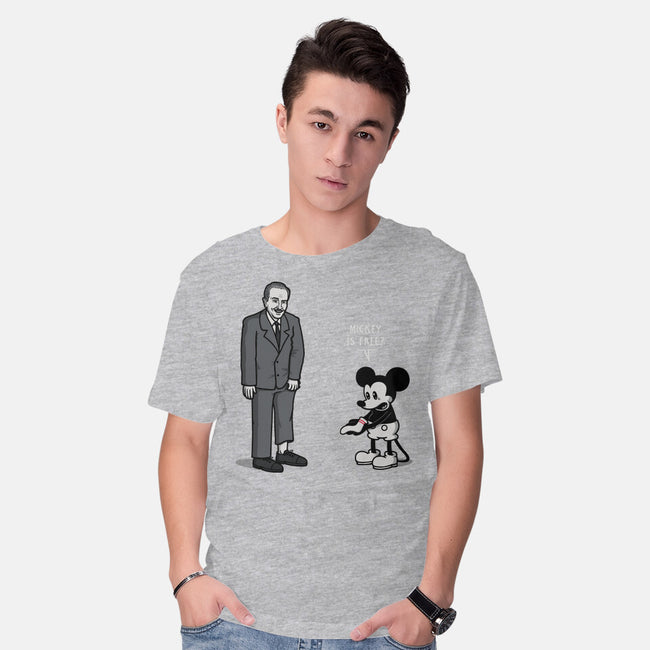 Mickey Is Free-Mens-Basic-Tee-Raffiti