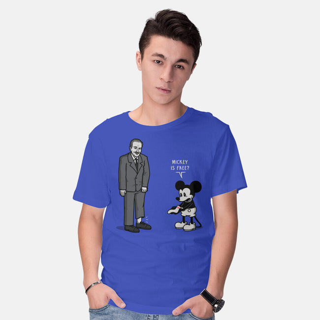 Mickey Is Free-Mens-Basic-Tee-Raffiti