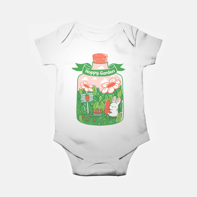 Hoppy Bunny Garden-Baby-Basic-Onesie-tobefonseca