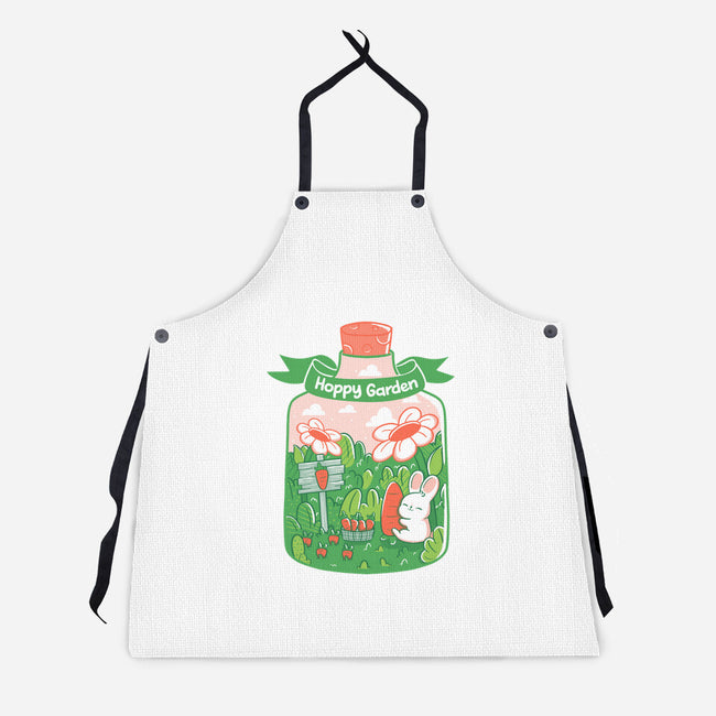 Hoppy Bunny Garden-Unisex-Kitchen-Apron-tobefonseca