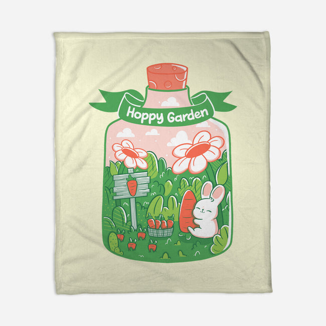 Hoppy Bunny Garden-None-Fleece-Blanket-tobefonseca