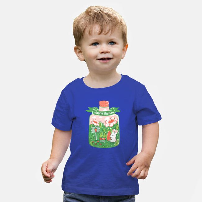 Hoppy Bunny Garden-Baby-Basic-Tee-tobefonseca