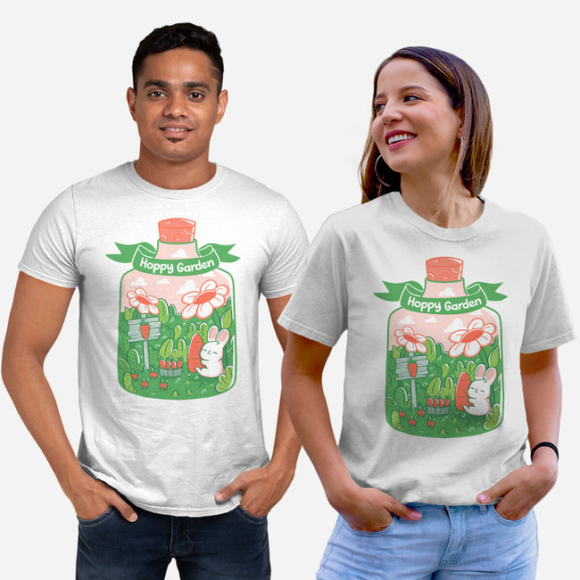 Hoppy Bunny Garden-Unisex-Basic-Tee-tobefonseca