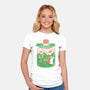 Hoppy Bunny Garden-Womens-Fitted-Tee-tobefonseca