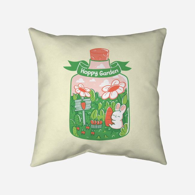 Hoppy Bunny Garden-None-Removable Cover-Throw Pillow-tobefonseca