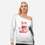 Strawbunny Slush-Womens-Off Shoulder-Sweatshirt-tobefonseca