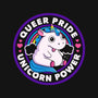 Queer Pride Unicorn Power-None-Removable Cover-Throw Pillow-tobefonseca