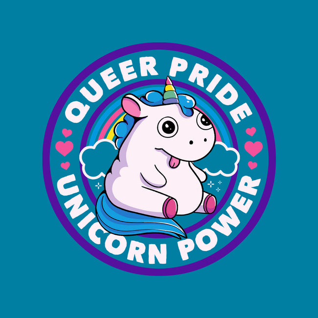 Queer Pride Unicorn Power-None-Removable Cover-Throw Pillow-tobefonseca