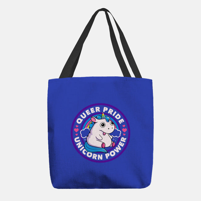 Queer Pride Unicorn Power-None-Basic Tote-Bag-tobefonseca