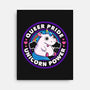 Queer Pride Unicorn Power-None-Stretched-Canvas-tobefonseca