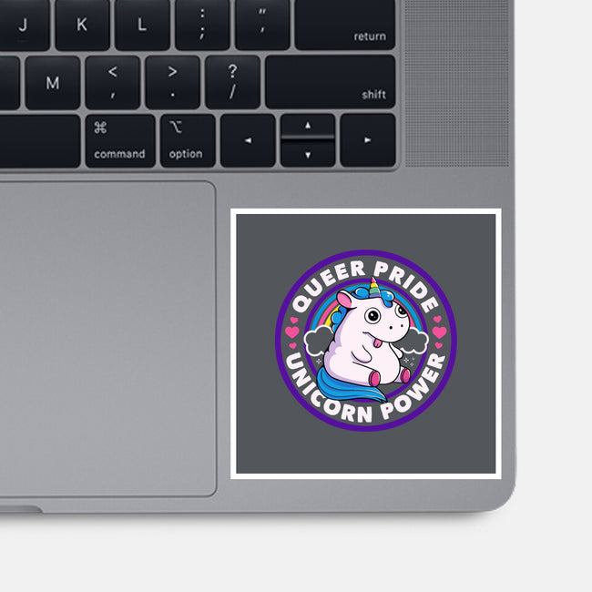 Queer Pride Unicorn Power-None-Glossy-Sticker-tobefonseca